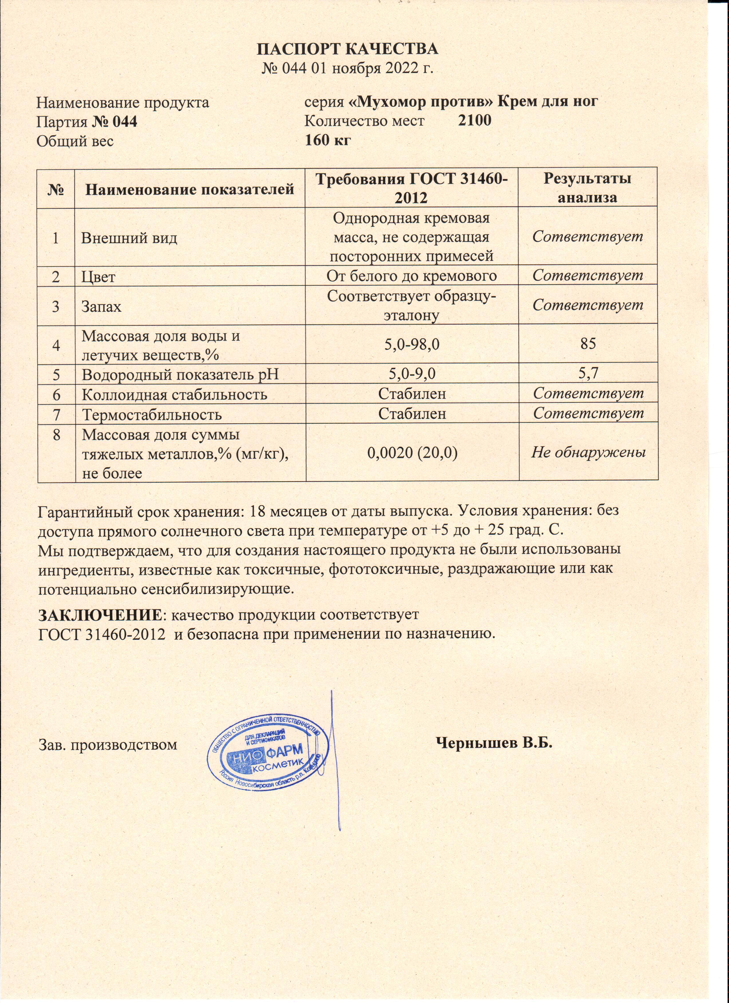 Паспорт №112022